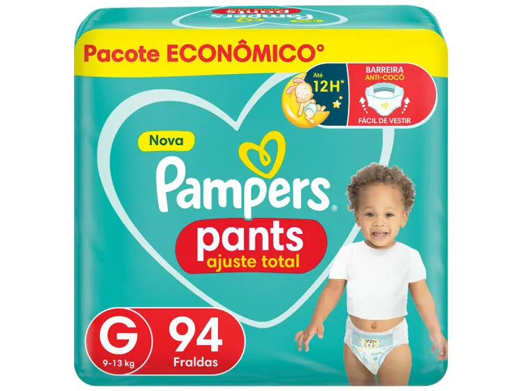 Fralda Calça Pampers Pants Ajuste 9 a 13kg 94 Unidades