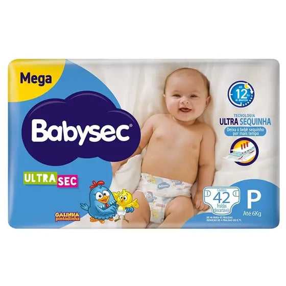 Fralda Descartável Babysec Ultrasec Galinha Pintadinha  42 Unidades