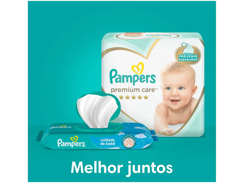 Lenços Umedecidos Pampers Cuidado de Bebê - 48 Unidades