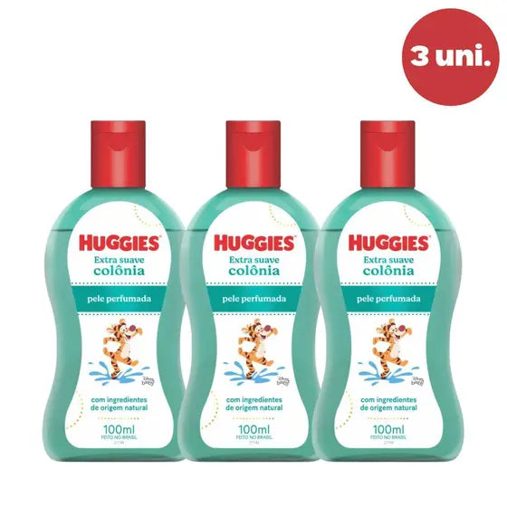 kit 3 Colônia Huggies Extra Suave 100ml