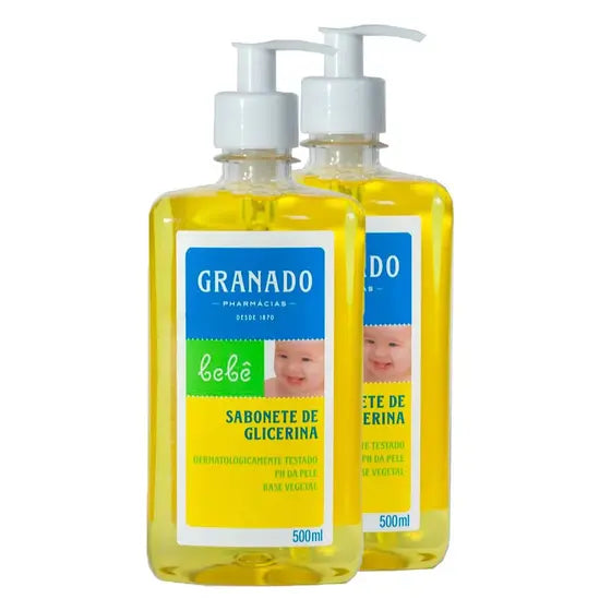 Sabonete Líquido Infantil Glicerina Granado Bebê 500ml Kit com duas unidades
